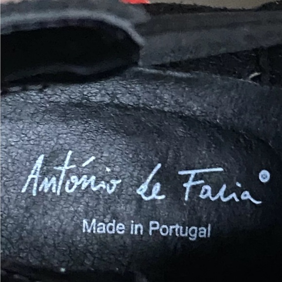 Antonio de Faria Black Suede Chelsea Rubber Pull-On Boots Size 6.5 - Picture 9 of 10